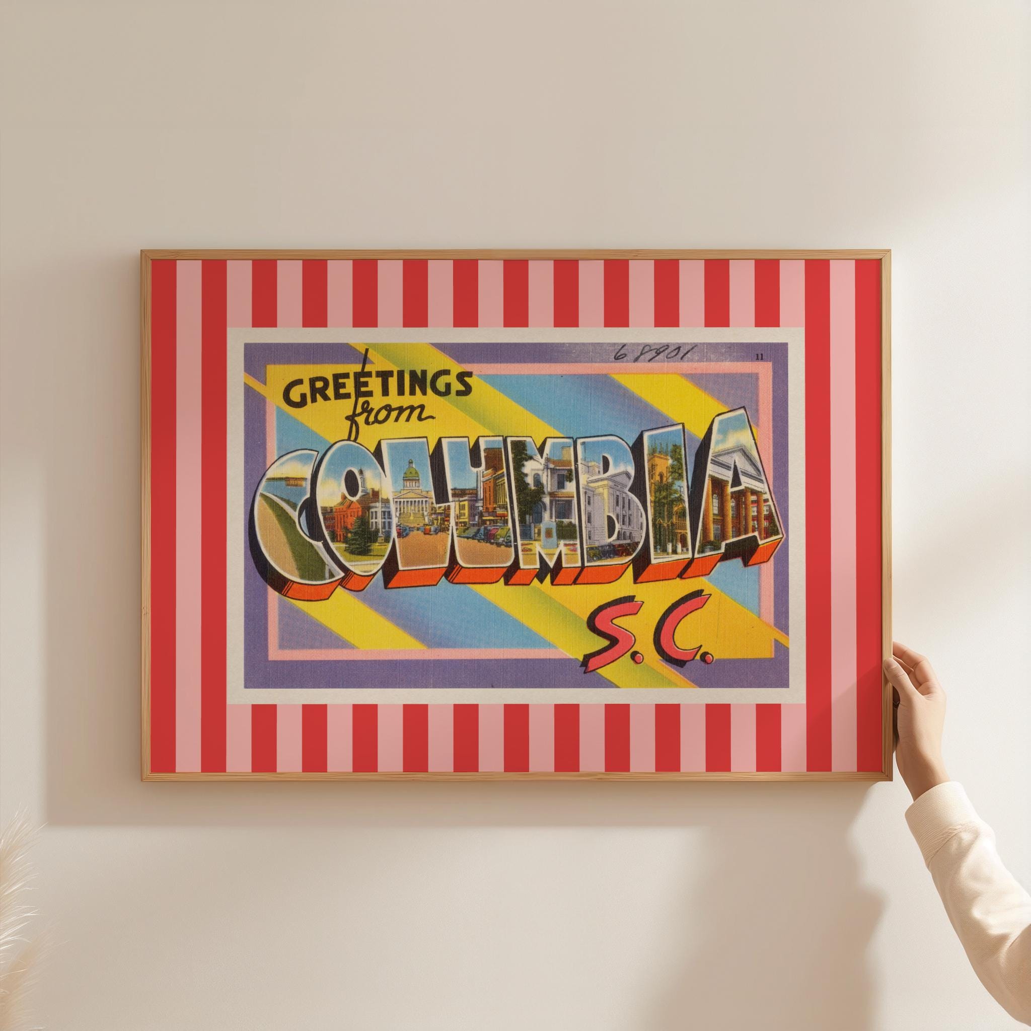 Fanion Vintage Columbia University Lions En Feutre – Drapeau Ancien New York 36 Pouces