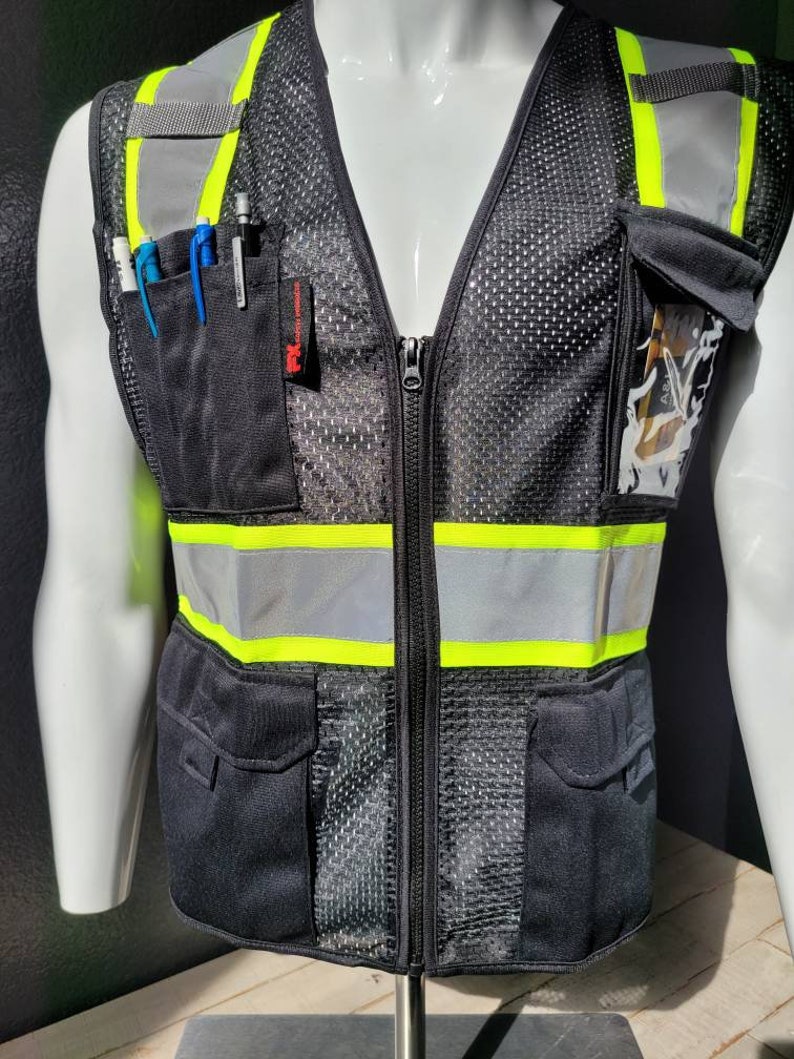 Class 2 Black Safety Vest Etsy