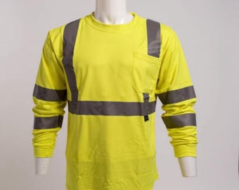 Green HI-VIS Long sleeve shirt.