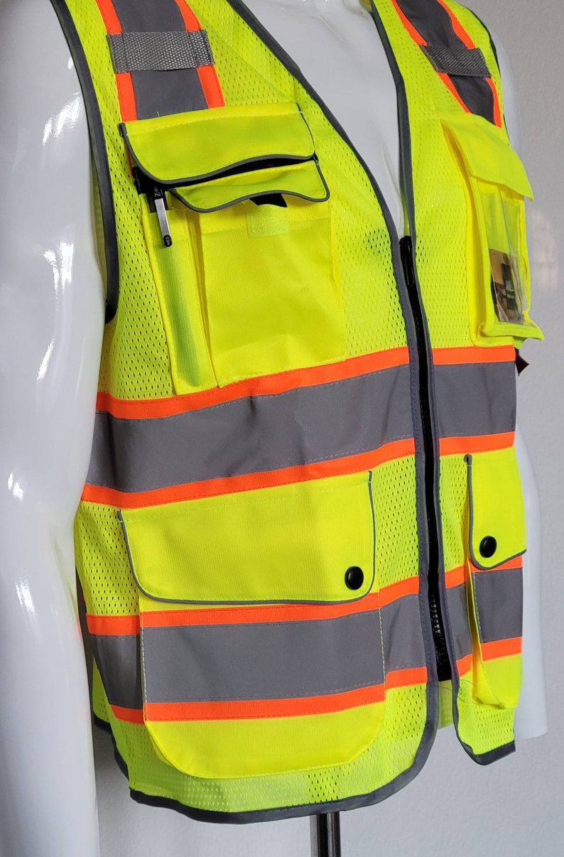 Class 2 Yellow Utility Safety Vest Etsy