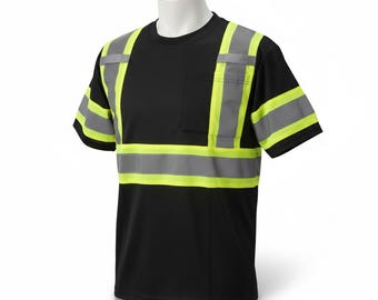 Black HI-VIZ Short Sleeve Shirt.
