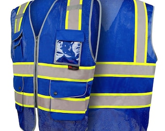 Blue Utility Safety Vest