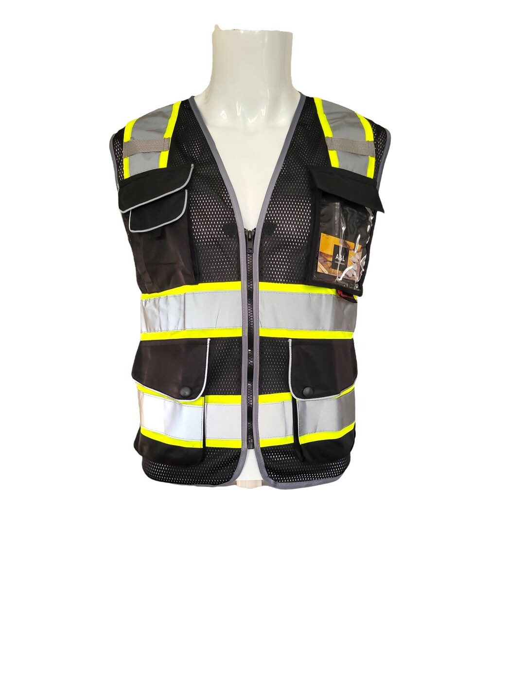 Class 2 Black Utility Safety Vest Etsy