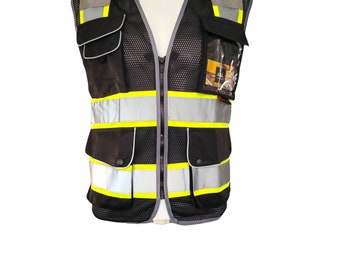 Class 2 Black Utility Safety Vest