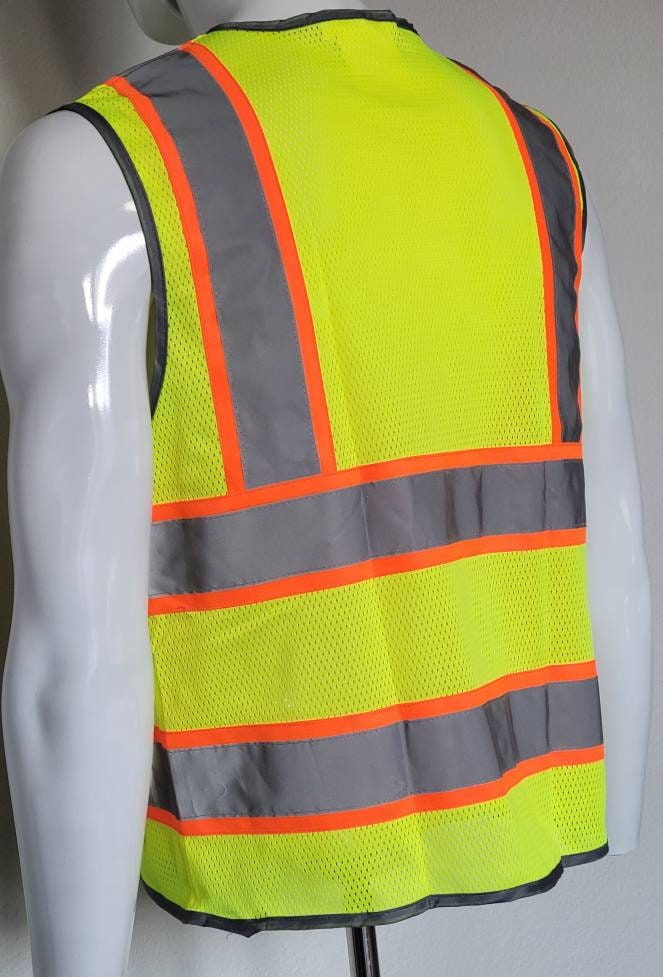 Class 2 Yellow Utility Safety Vest - Etsy