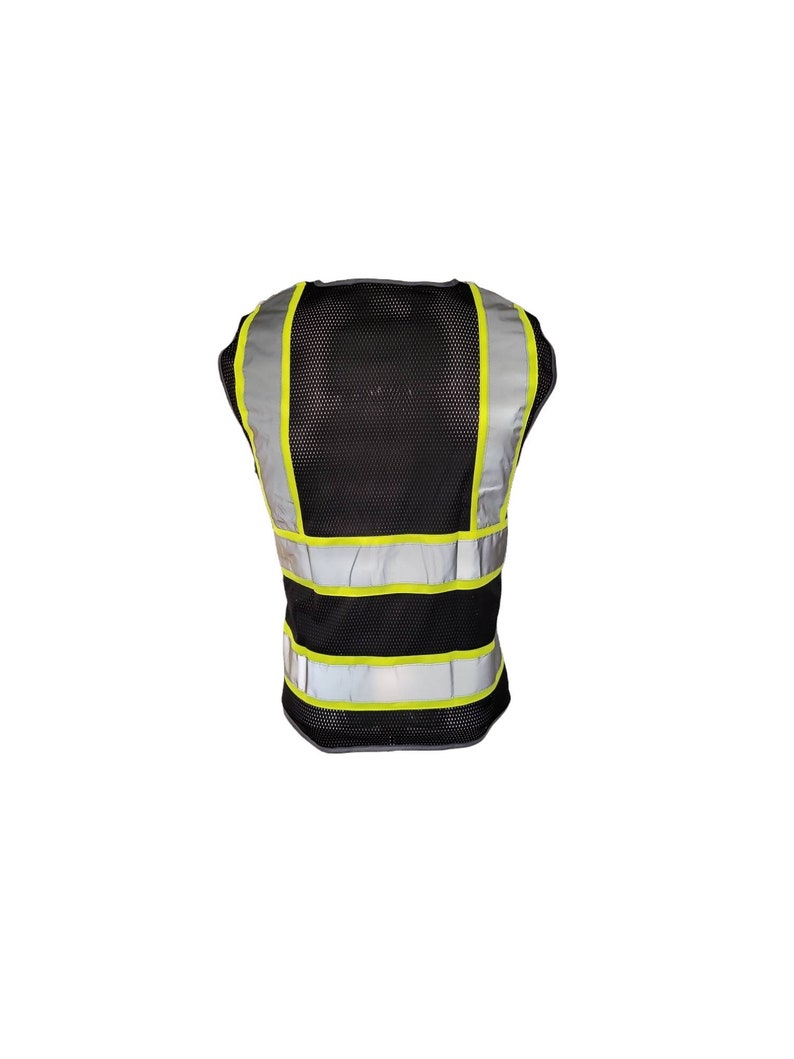 Class 2 Black Utility Safety Vest Etsy