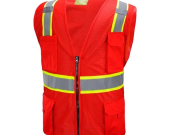 Class 2 Red Safety Vest