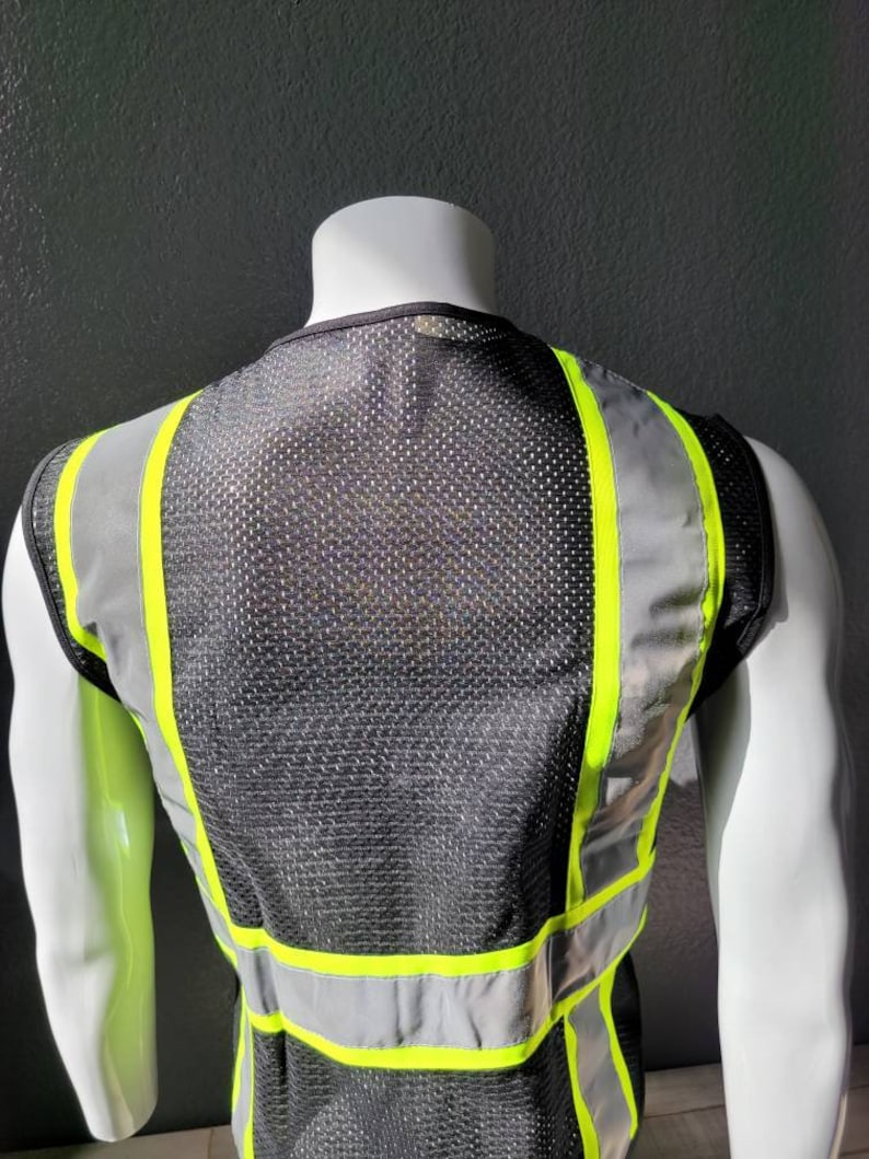Class 2 Black Safety Vest Etsy