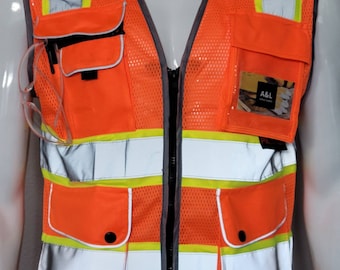 Class 2 Orenge Utility Safety Vest