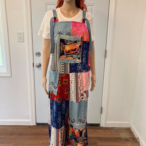 Patchwork Overalls Etsy