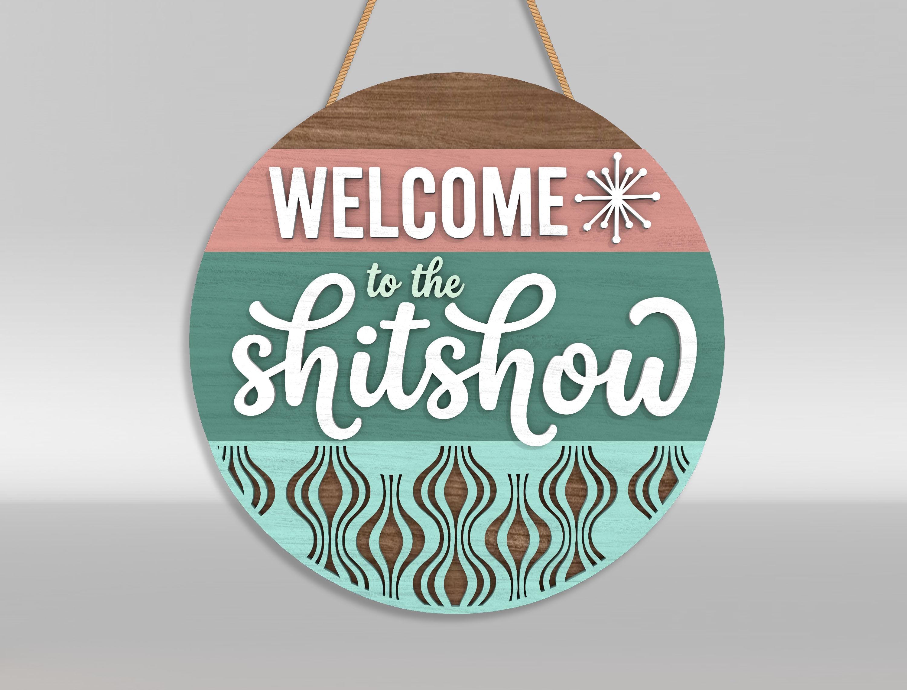 Snarky Welcome Sign SVG Bundle, Sarcastic Door Hanger Laser Cut Files ...