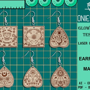 Ouija Board Oorbellen Svg Bundel, Magic Earring Svg, Oorbellen Laser gesneden bestand, Halloween Oorbellen SVG, Glowforge SVG Bestanden, Digitaal Bestand