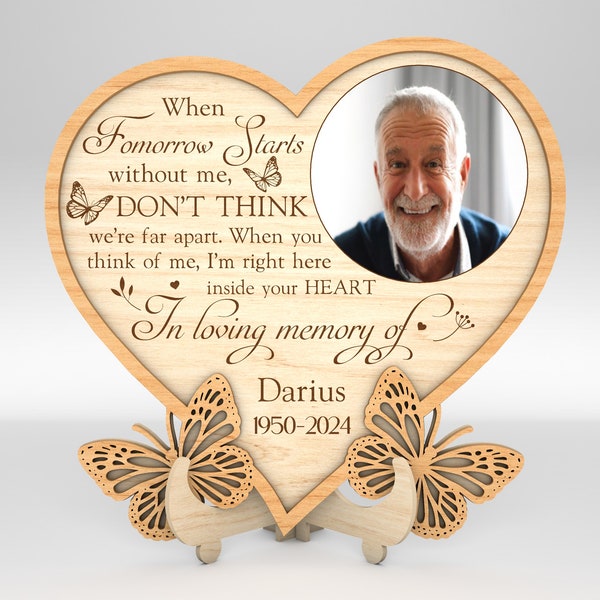 Personalized Dad Memorial Sign SVG, Butterfly Memorial Sign svg,Loss Of Loved One,Memorial Gifts svg,Glowforge svg files,Laser cut files