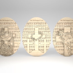 Décoration de Pâques Svg, Easter Shelf Sitter SVG, svg du jour de Pâques, il est ressuscité, Jesus Cross Art svg, fichiers svg Glowforge, fichiers découpés au laser
