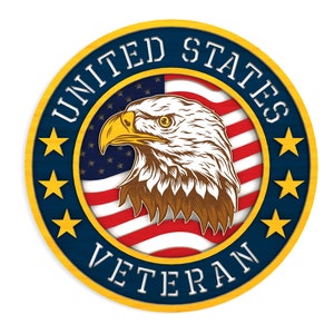 Multilayer United States Veteran svg, Patriotic Eagle Svg, Honor Veteran svg, Independence Day svg, Laser cut files, Glowforge SVG Files