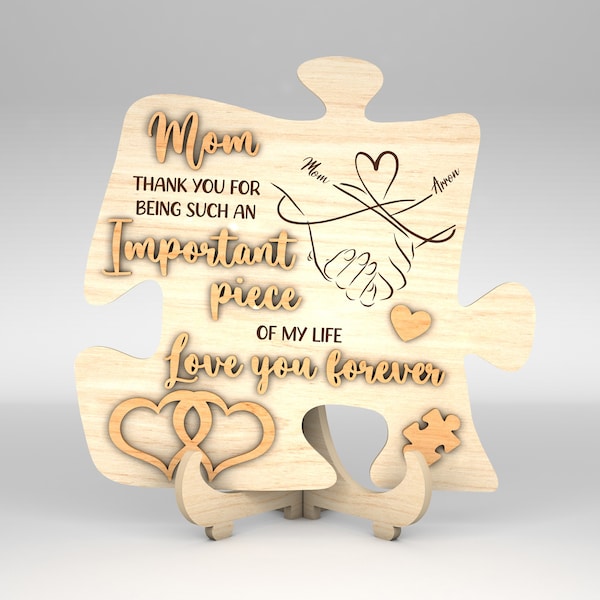 Personalisierte Mutter und Kind Hand Stand Decor SVG, Mom Stück svg, Geschenk für Mama, Muttertagsgeschenke svg, Glowforge svg-Dateien, Laserschnittdateien