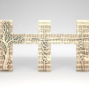 Ostern Kreuz Dekoration SVG, Ostern Regal Sitter SVG, Ostertag svg, Er ist auferstanden svg, Faith Cross svg, Glowforge svg-Dateien, Laser-Schnitt-Dateien