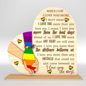 Personalisiertes LGBT Paar Hände Herzschild SVG, LGBTQ Paar SVG, Pride Month SVG, Jubiläumsgeschenke SVG, Glowforge SVG Dateien, Laser geschnittene Dateien