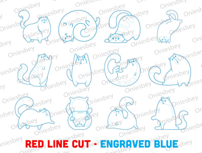 Roliga kattörhängen Svg-paket, glada katter Svg, örhängen laserskurna filer, söt kattörhänge SVG, Glowforge SVG-filer, digital fil bild 7