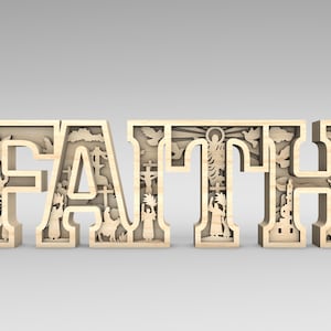 SVG multicouche histoire de Pâques, scène de foi, foi svg, svg du jour de Pâques, il est ressuscité Art svg, oeuvre d'art 6 couches pour Glowforge, fichiers découpés au laser