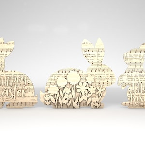 Lapin de Pâques décoration Svg, Pâques étagère gardienne SVG, svg du jour de Pâques, il est ressuscité svg, svg Joyeuses Pâques, fichiers svg Glowforge, fichiers découpés au Laser