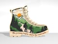Multilayer Hiking Boot SVG,The Journey Begins Quote Layered Hiking Decor, Laser Cut File for Outdoors, Nature, Camping, Glowforge svg files product logo