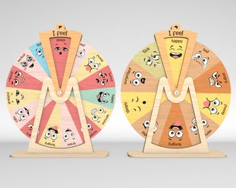 Emotional Wheel with base svg, Emotional Ornament svg, Kids Emotion Chart svg, Feelings Wheel svg, Glowforge svg files, Laser cut files