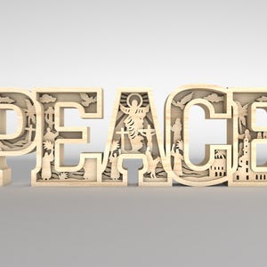 Scena di pace della storia di Pasqua multistrato in formato SVG, Pace in formato SVG, Giorno di Pasqua in formato SVG, È risorto in formato SVG, Opera d'arte a 6 strati per Glowforge, file tagliati al laser
