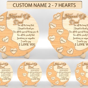 Gepersonaliseerde papa gezicht ronde teken SVG, cadeau voor papa, opgevoerde papa teken SVG, vaders dag geschenken SVG, Glowforge SVG-bestanden, laser gesneden bestanden