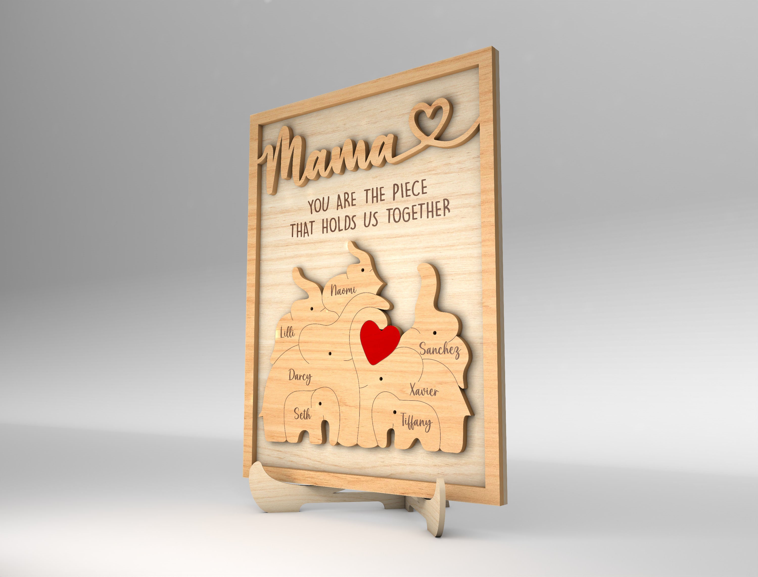 Puzzle Mom Sign, Mothers Day Decor, Grandma Gift, Mom Custom Sign