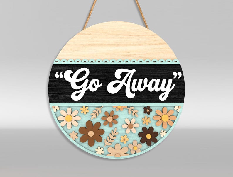 Snarky Welcome Sign SVG Bundle, Sarcastic Door Hanger Laser Cut Files ...