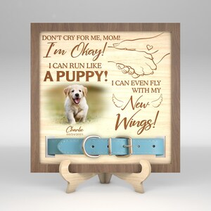 Signo personalizado de pérdida de mascotas SVG, signo conmemorativo del perro svg, pérdida de perro svg, marco de collar de mascota svg, archivos svg Glowforge, archivos cortados con láser