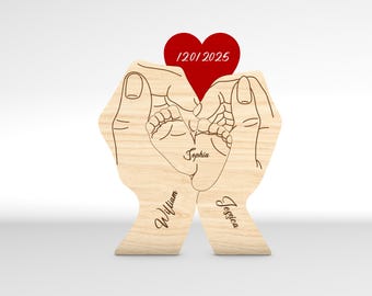 Personalisierte Baby Feet Puzzle SVG, Familie Puzzle Stück svg, Geschenk für Familie, Vatertag, Muttertag svg, Glowforge svg-Dateien, Laser-Schnittdateien