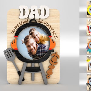Vatertag Kühlschrankmagnet Fotorahmen svg, Papa Kühlschrankmagnet svg, Vatertagsgeschenke svg, Glowforge svg-Dateien, Laser-Schnitt-Dateien