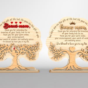 Árvore genealógica personalizada para decoração de suporte de bônus para mãe SVG, presente para mãe, svg para o dia das mães, presentes para o dia das mães, arquivos svg Glowforge, arquivos cortados a laser