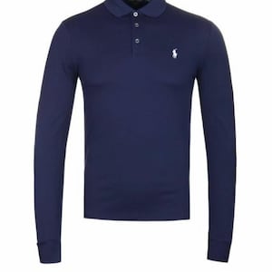 Ralph Lauren Mens Long Sleeves Polo T Shirt in Different Colours and Sizes Navy