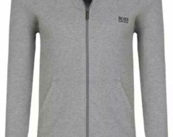 Hugo Boss Zipper Hoodie in Grey Colour