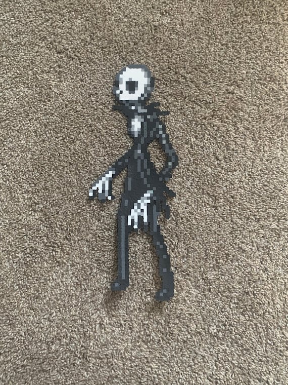 Jack Skellington Nightmare Before Christmas Perler Bead Art