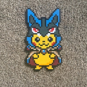 Riolu Lucario Mega Lucario Pokemon Perler Bead Fuse -  in 2023