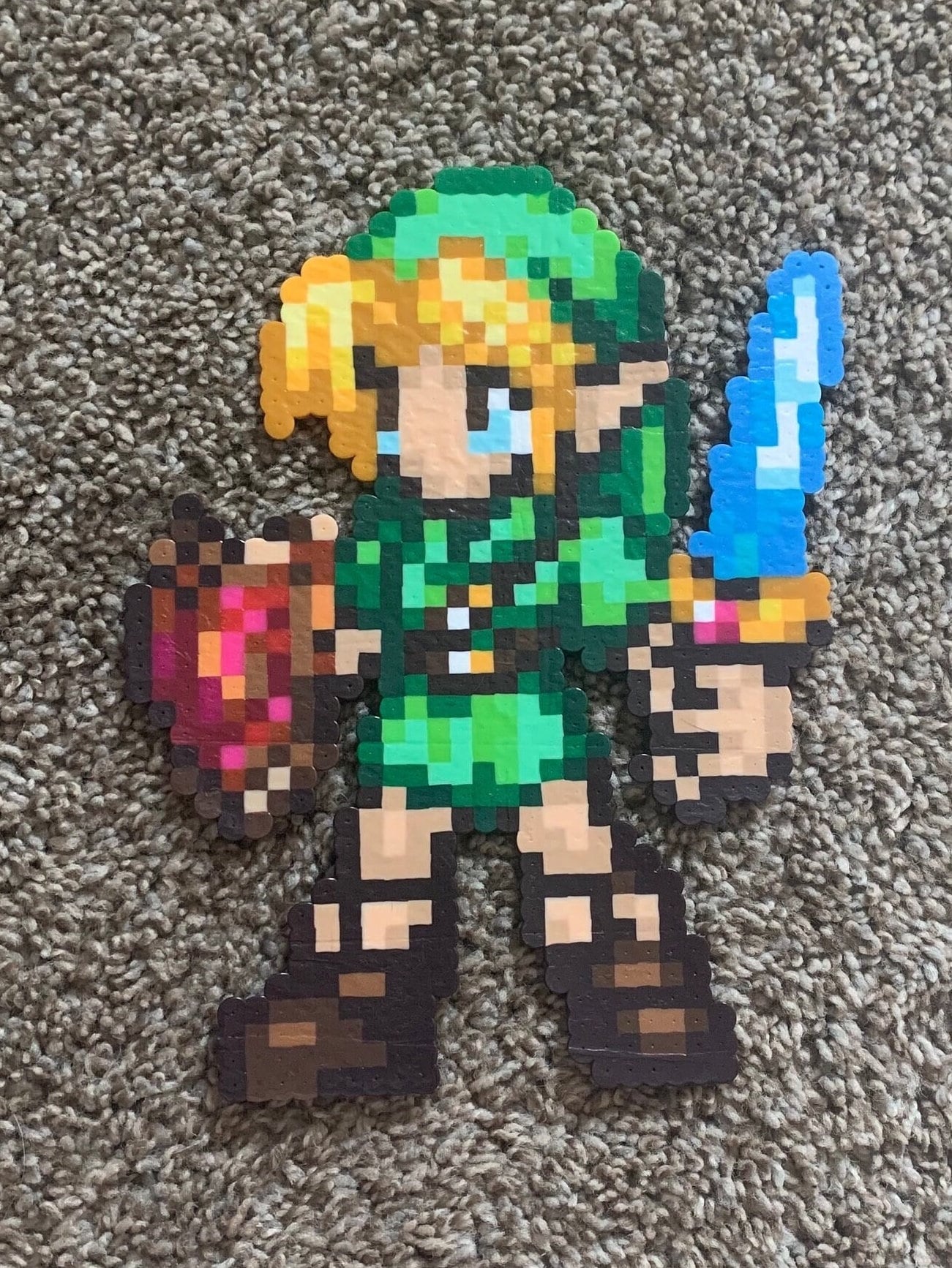 Link (child) Ocarina of Time Perler Head Art - Etsy Link (child) Ocarina of Time Perler Head Art - Etsy
