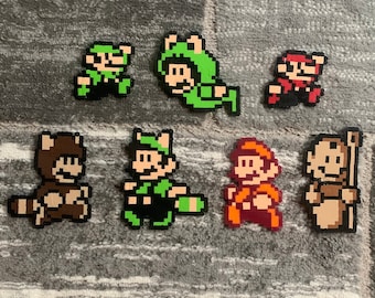 Super Mario Bros. 3 Perler bead art magnets