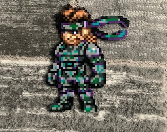 Solid Snake Metal Gear Perler bead art