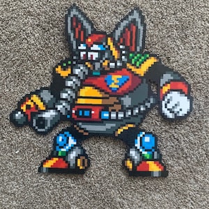 Flame Mammoth Mega man X Perler Bead art