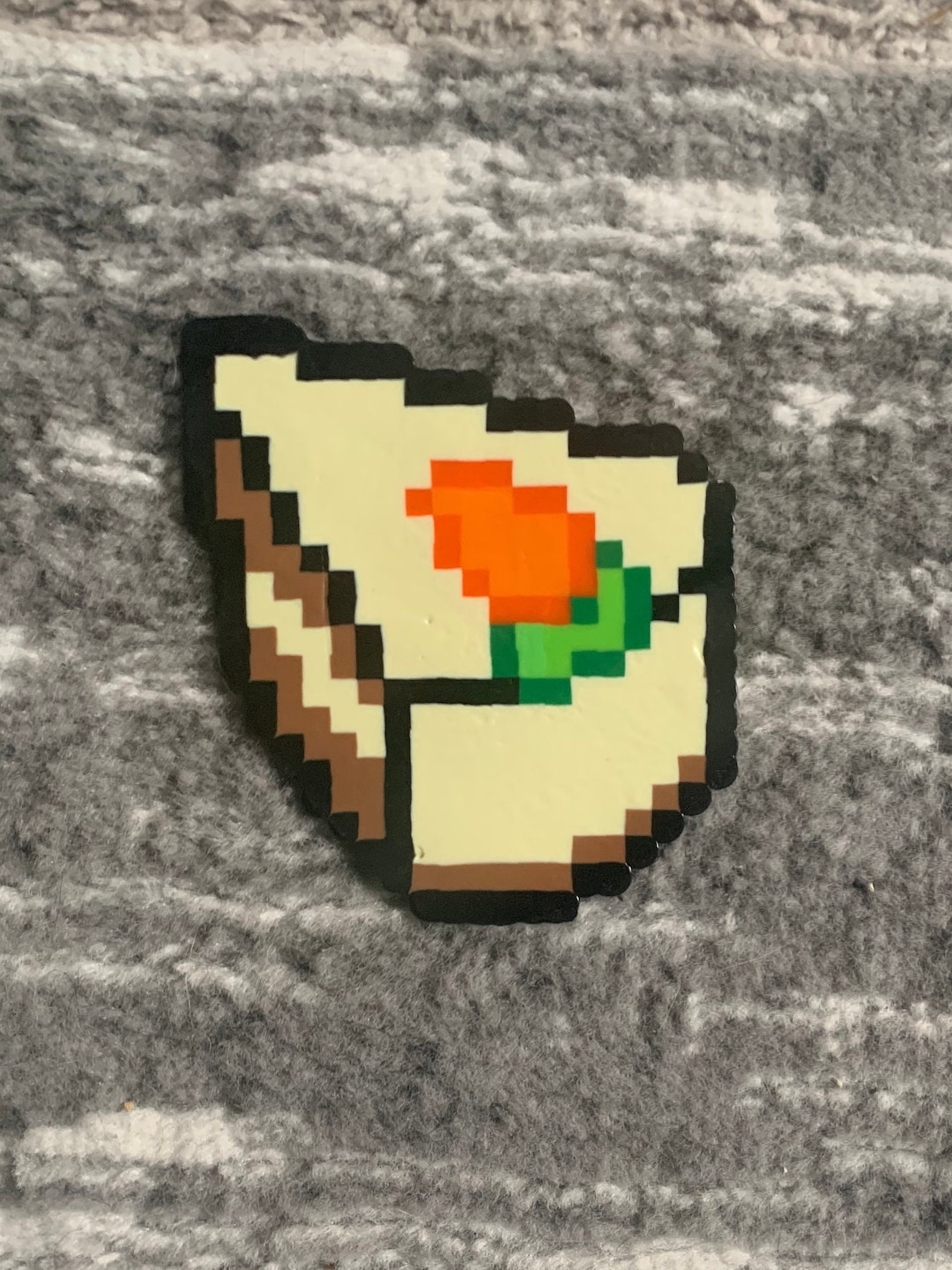 Carrot Cake Slice Perler Bead Art Etsy