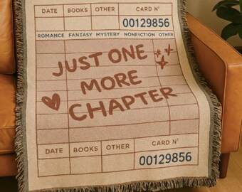 Library Card Woven Blanket - Book Lover Throw Blanket