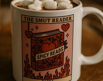 Smut Reader Tarot Card Ceramic Mug: Book Lover Gift (11oz 15oz)