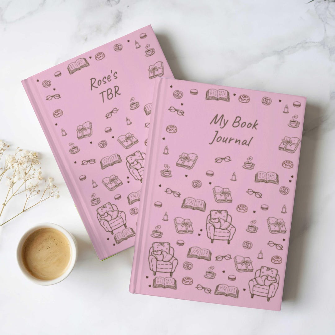 Personalized Book Journal, Pink Bookish, Cozy Reader Gift - Etsy