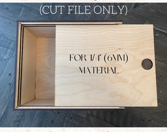 Keepsake Box File: 1/4" (6mm) Sliding Lid Design (Digital Download)