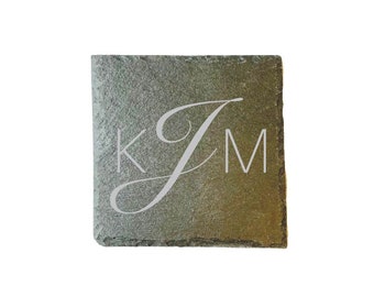 Personalized 4x4 Slate Coaster: wedding gift, housewarming gift