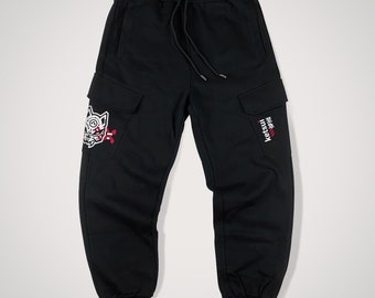 Kitsune Warrior - 100% cotton flap pocket pants